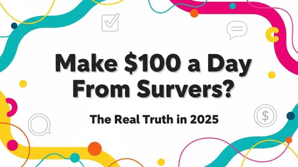 can you really make $100 a day from surveys